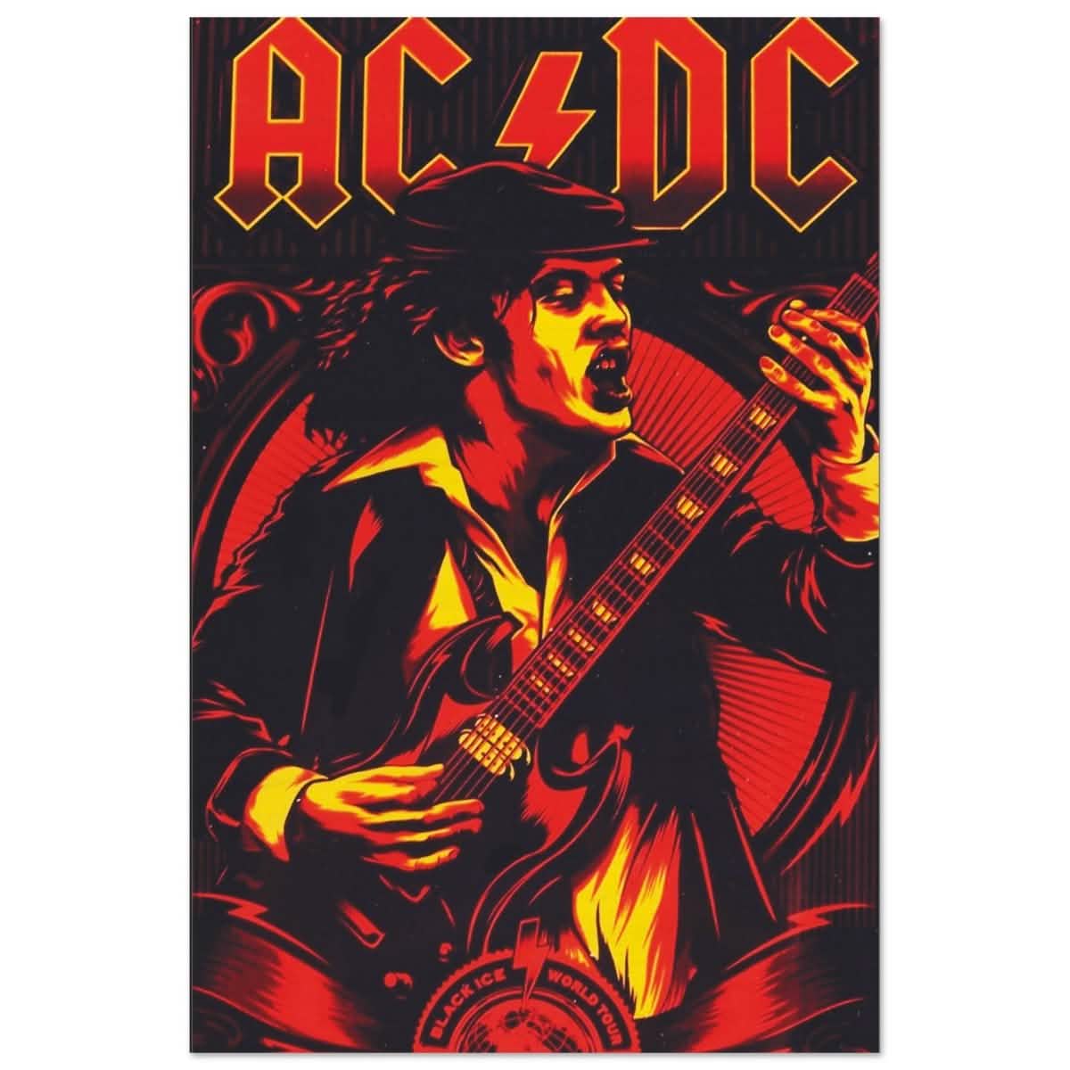 AC/DC – Black Ice World Tour Tribute Artwork - 60x90 cm / 24x36″ - Wood Prints -