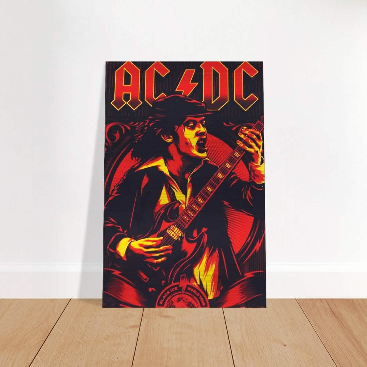 AC/DC – Black Ice World Tour Tribute Artwork - 50x75 cm / 20x30″ - Brushed Aluminum Print -
