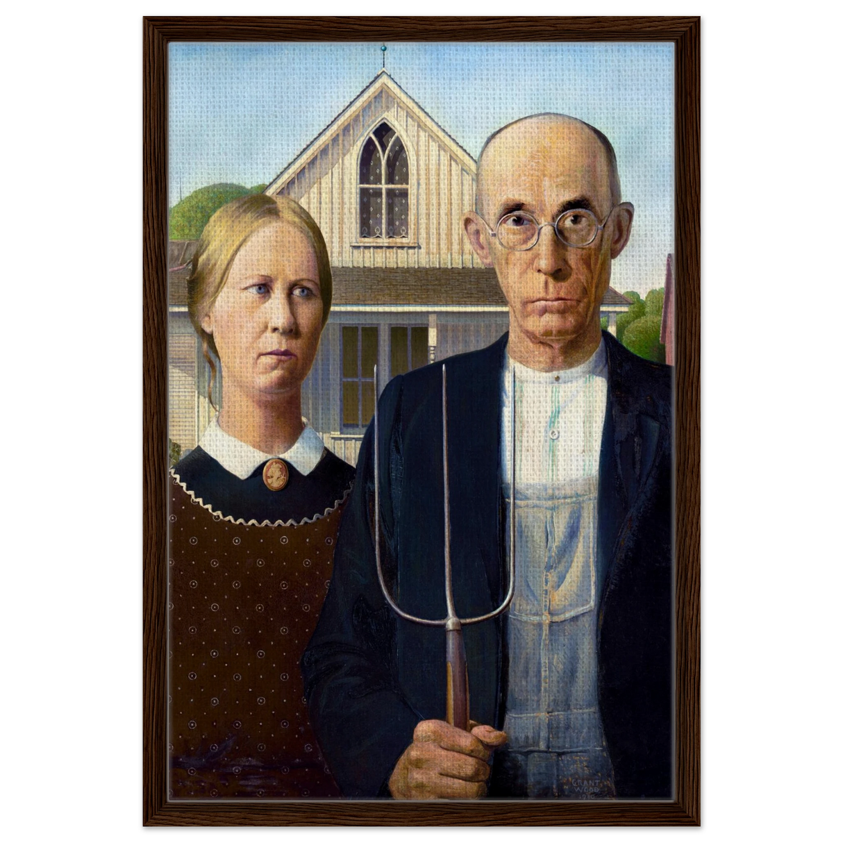 American Gothic by Grant Wood – Iconic American Regionalism Art PrintAcrylic Print40x60 cm / 16x24″