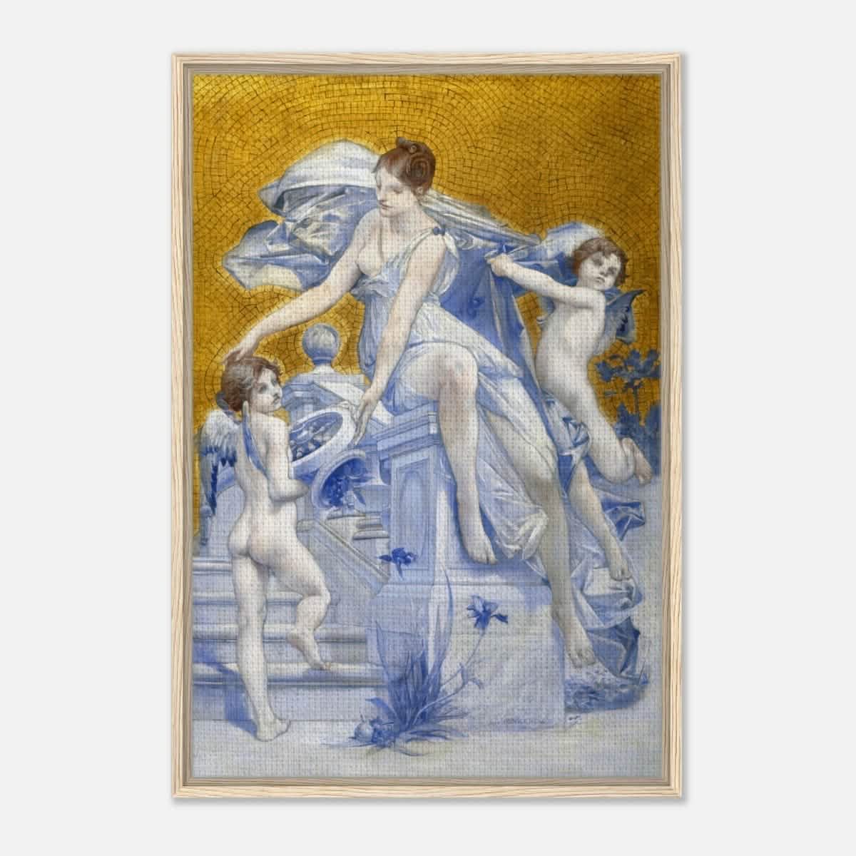 Allegorie De La Fortune by Luc - Olivier Merson | Vintage wall art print - Framed Canvas - 60x90 cm / 24x36″ - Wood frame