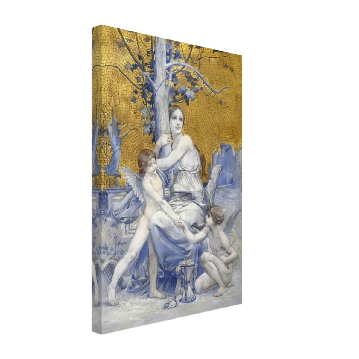 Allégorie du temps by Luc - Olivier Merson | Vintage wall art print | allegory of time - Canvas - 30x45 cm / 12x18″ -