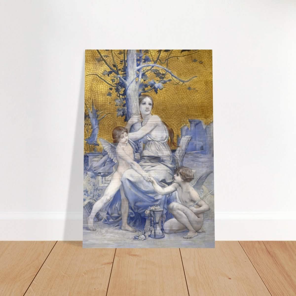 Allégorie du temps by Luc - Olivier Merson | Vintage wall art print | allegory of time - Brushed Aluminum Print - 50x75 cm / 20x30″ -
