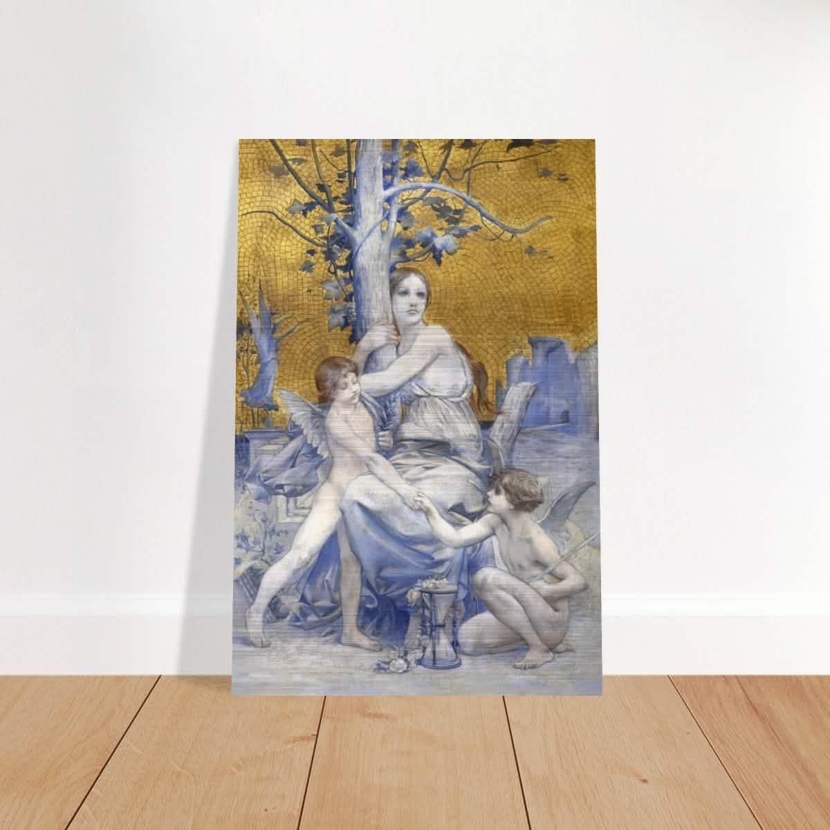 Allégorie du temps by Luc - Olivier Merson | Vintage wall art print | allegory of time - Brushed Aluminum Print - 60x90 cm / 24x36″ -