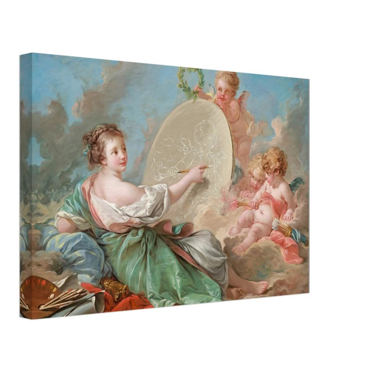 Allegory of Painting by Francois Bouche - Canvas - 30x45 cm / 12x18″ - Slim