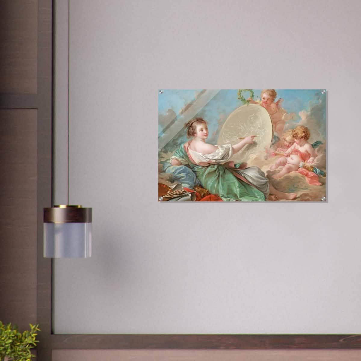 Allegory of Painting by Francois Bouche - Acrylic Print - 60x90 cm / 24x36″ -