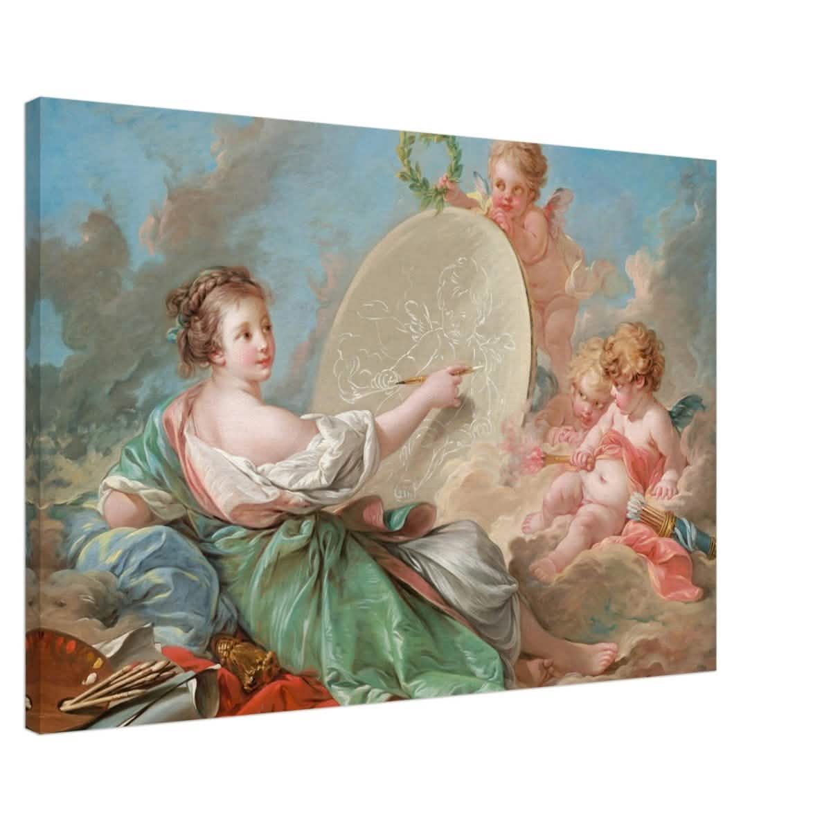 Allegory of Painting by Francois Bouche - Canvas - 60x90 cm / 24x36″ - Slim