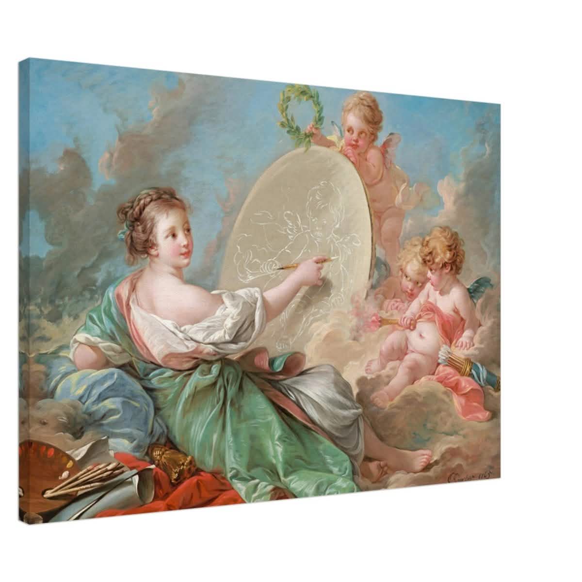 Allegory of Painting by Francois Bouche - Canvas - 70x100 cm / 28x40″ - Thick
