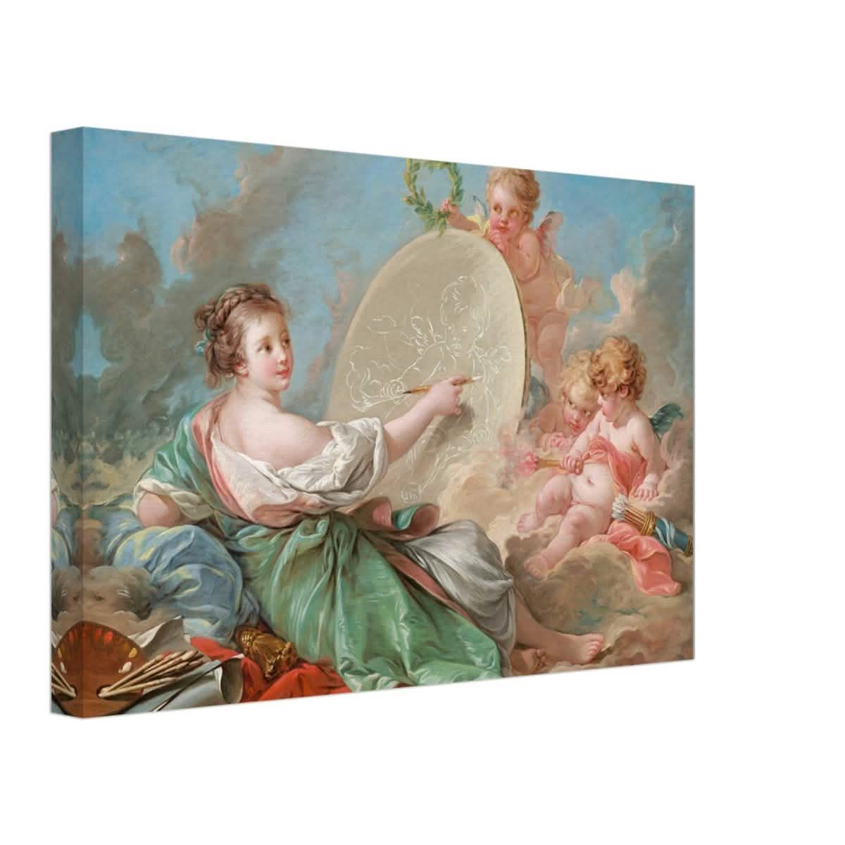 Allegory of Painting by Francois Bouche - Canvas - 30x45 cm / 12x18″ - Thick