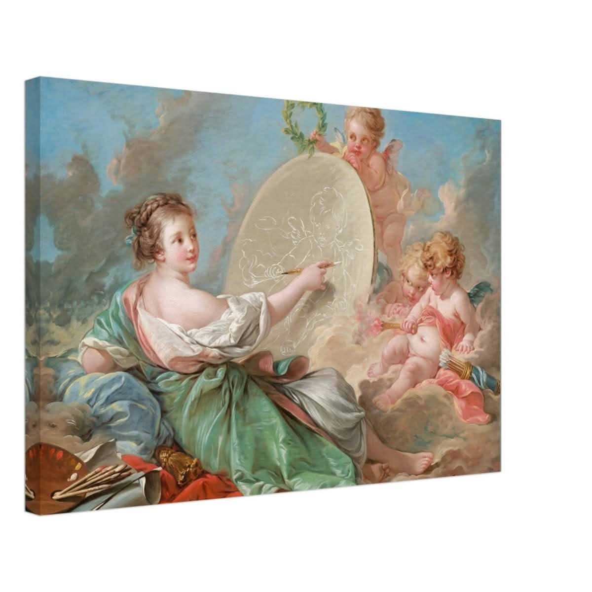 Allegory of Painting by Francois Bouche - Canvas - 40x60 cm / 16x24″ - Slim