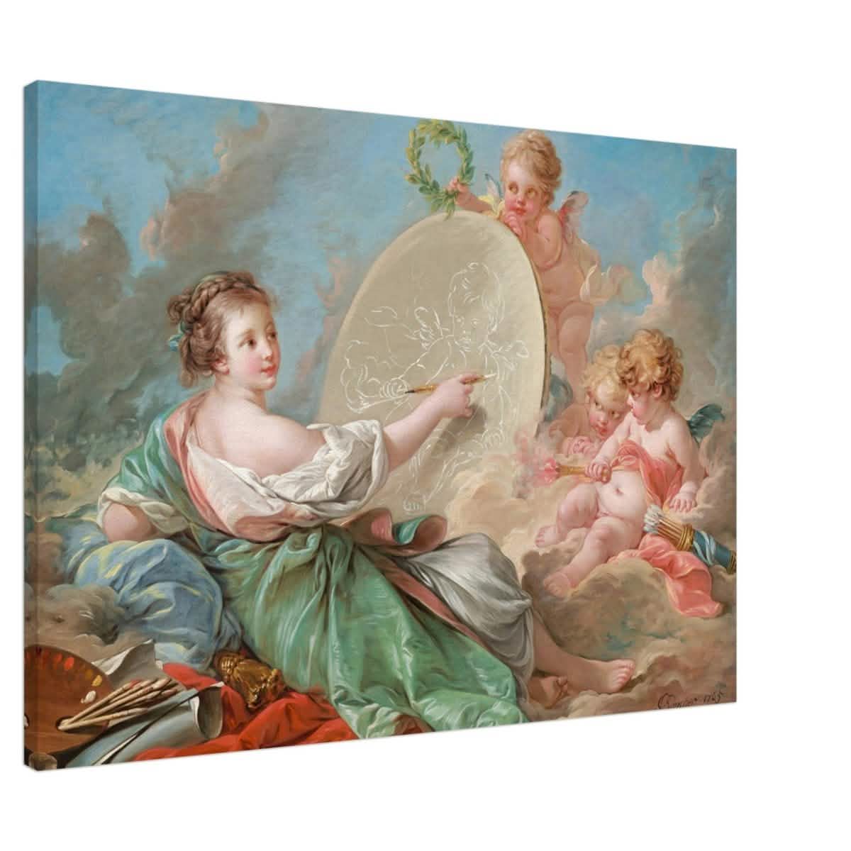 Allegory of Painting by Francois Bouche - Canvas - 70x100 cm / 28x40″ - Slim