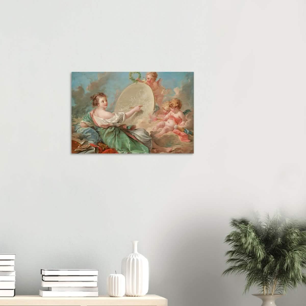 Allegory of Painting by Francois Bouche - Wood Prints - 40x60 cm / 16x24″ - 10 mm