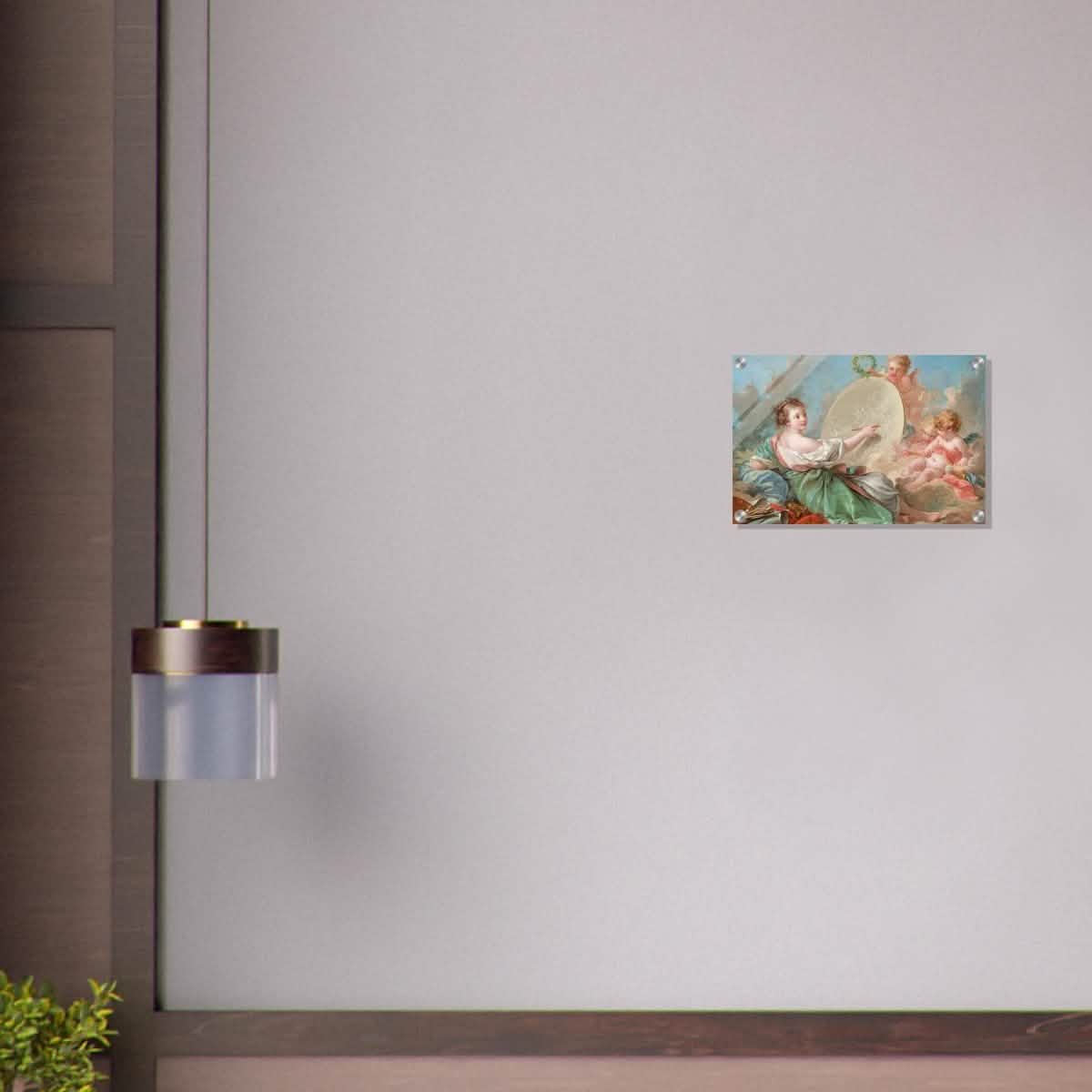 Allegory of Painting by Francois Bouche - Acrylic Print - 30x45 cm / 12x18″ -