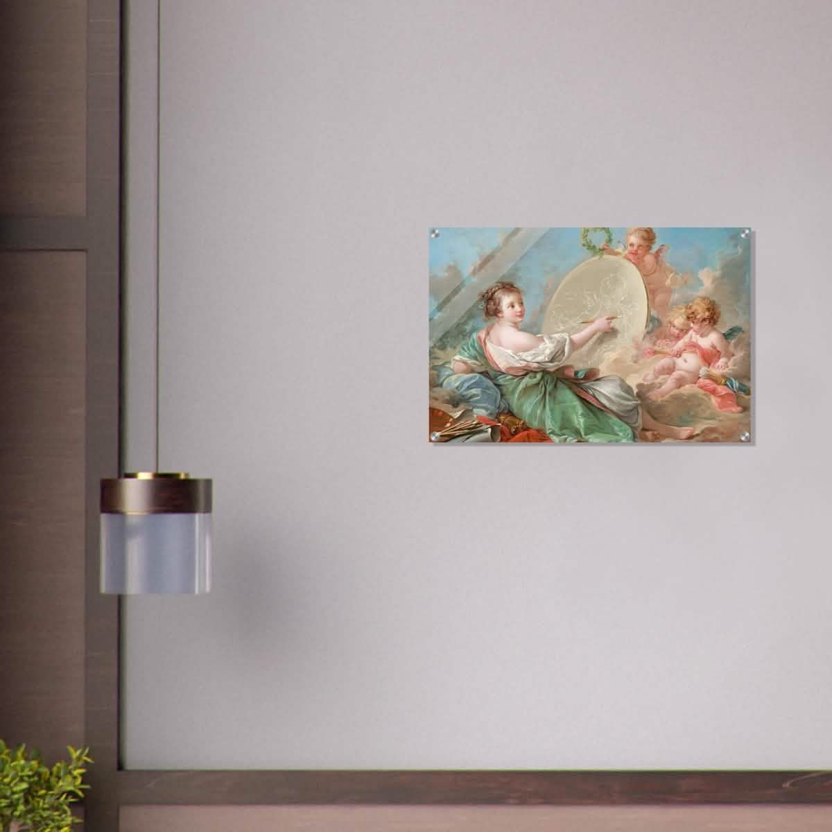 Allegory of Painting by Francois Bouche - Acrylic Print - 50x75 cm / 20x30″ -