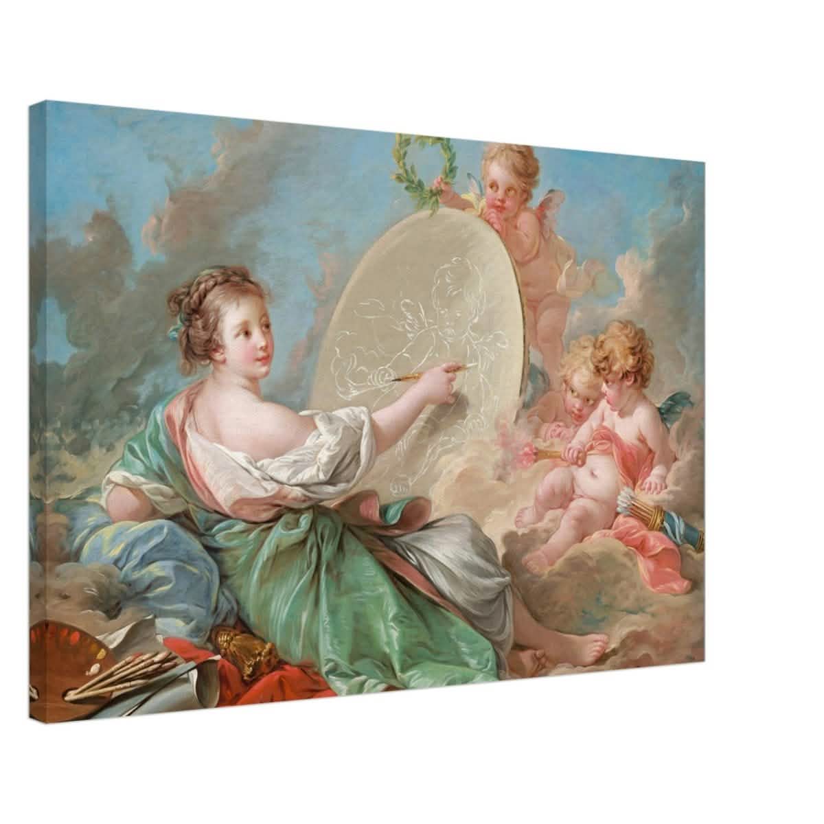 Allegory of Painting by Francois Bouche - Canvas - 50x75 cm / 20x30″ - Slim