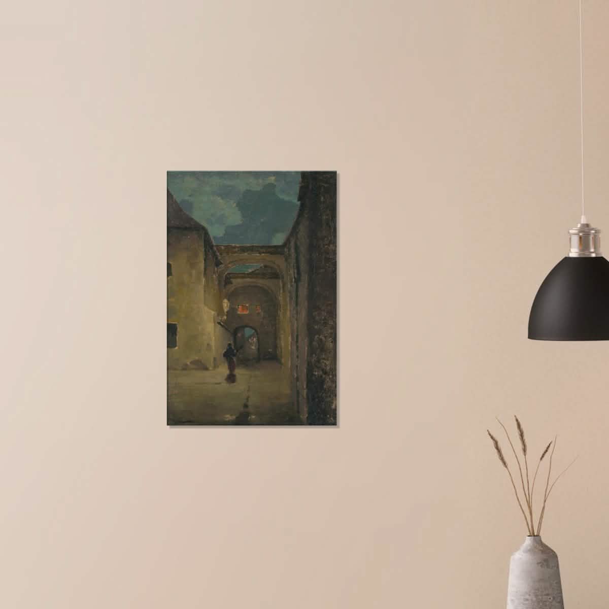 Alley in the evening by Lajos Csordák - Canvas - 50x75 cm / 20x30″ - Slim