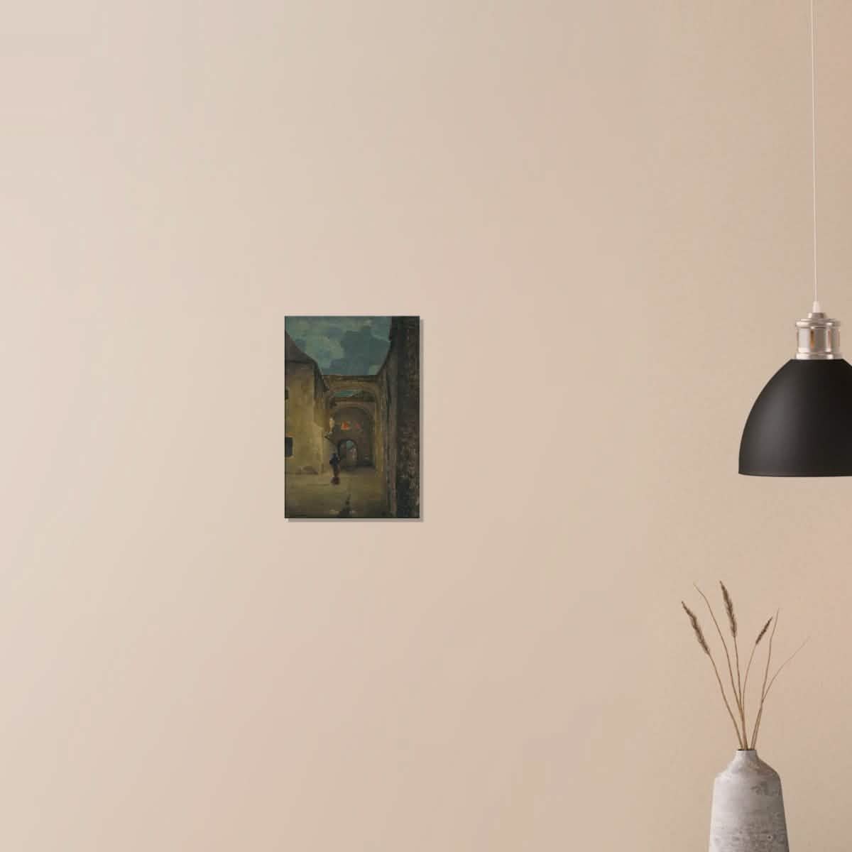 Alley in the evening by Lajos Csordák - Canvas - 30x45 cm / 12x18″ - Slim