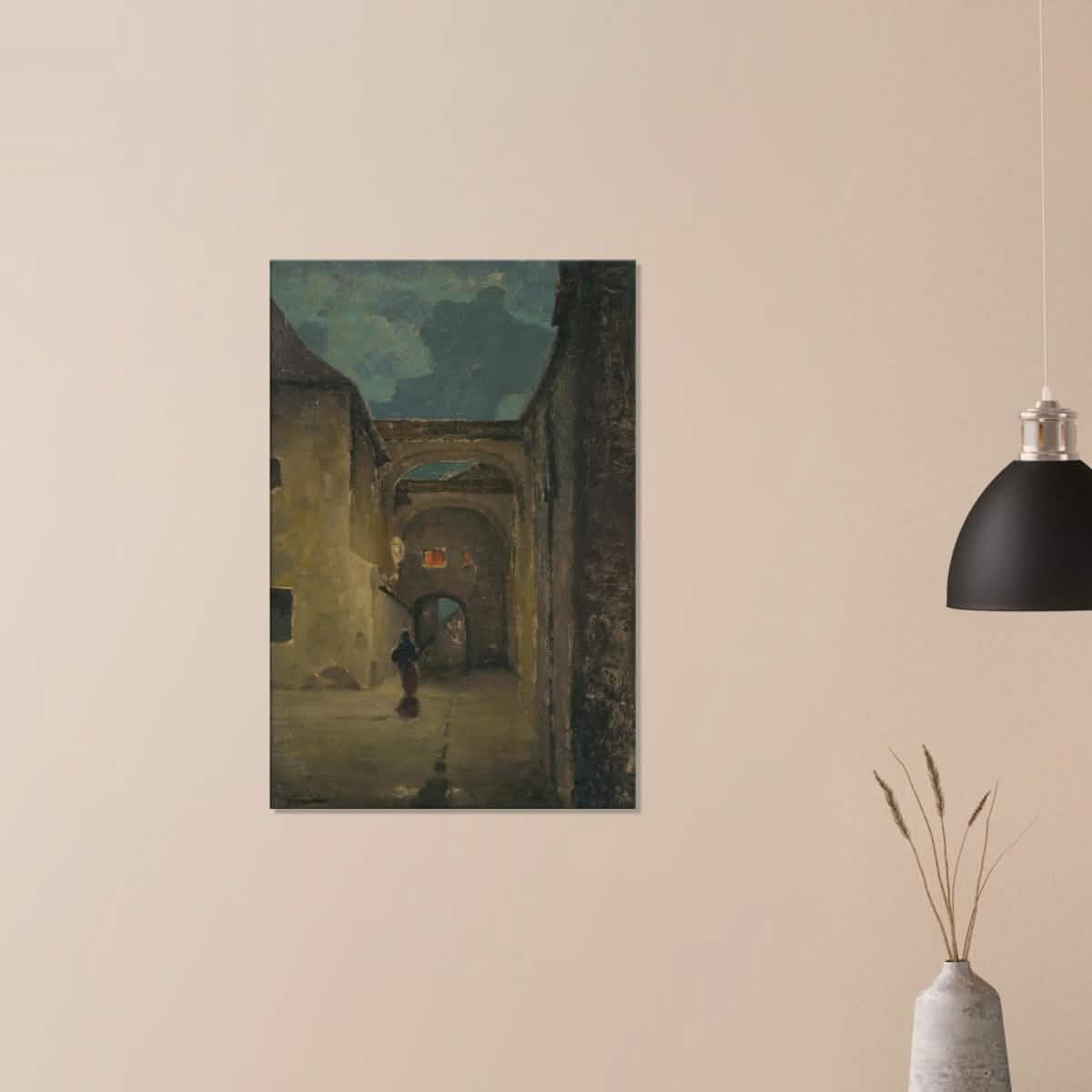 Alley in the evening by Lajos Csordák - Canvas - 60x90 cm / 24x36″ - Thick
