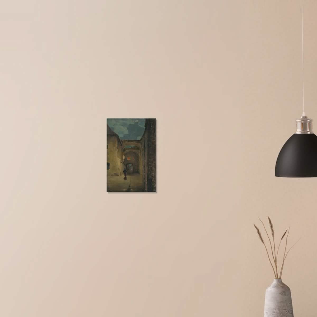Alley in the evening by Lajos Csordák - Canvas - 30x45 cm / 12x18″ - Thick