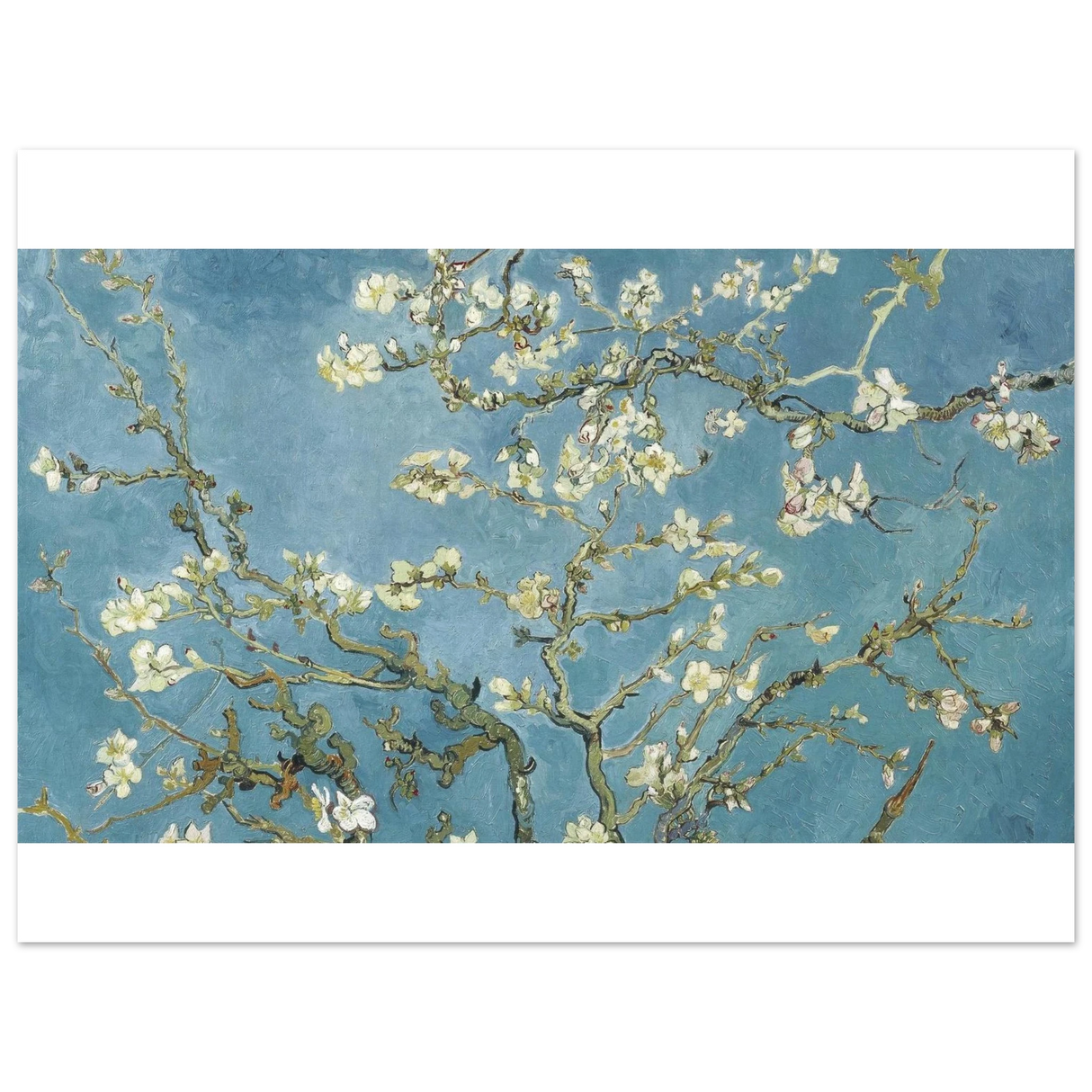 Almond Blossom Serenity – Van Gogh Inspired Wall Art Print - Fine Art Poster - 75x100 cm / 30x40″ -