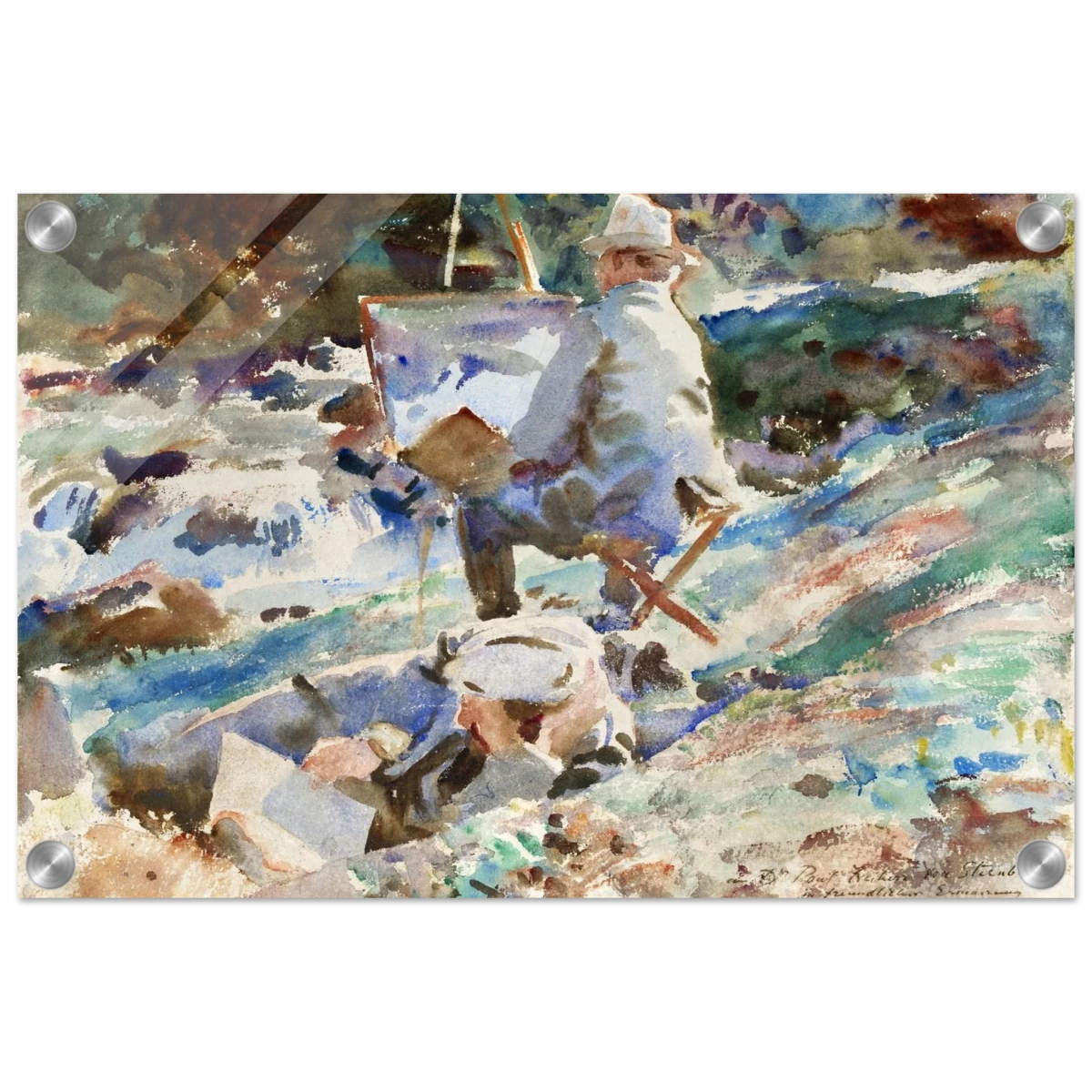 An Artist at His Easel (1914) by John Singer Sargent | Wall art Print | Vintage Collection - Acrylic Print - 30x45 cm / 12x18″ -