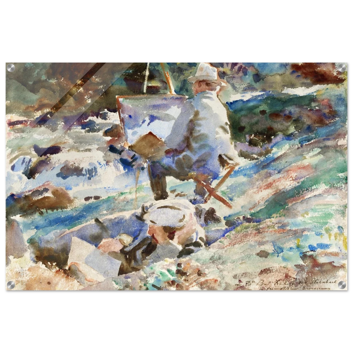 An Artist at His Easel (1914) by John Singer Sargent | Wall art Print | Vintage Collection - Acrylic Print - 60x90 cm / 24x36″ -