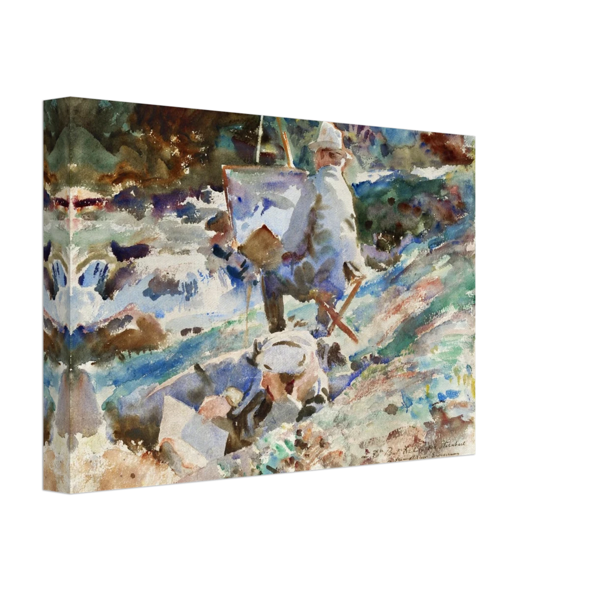 An Artist at His Easel (1914) by John Singer Sargent | Wall art Print | Vintage Collection - Canvas - 20x30 cm / 8x12″ -