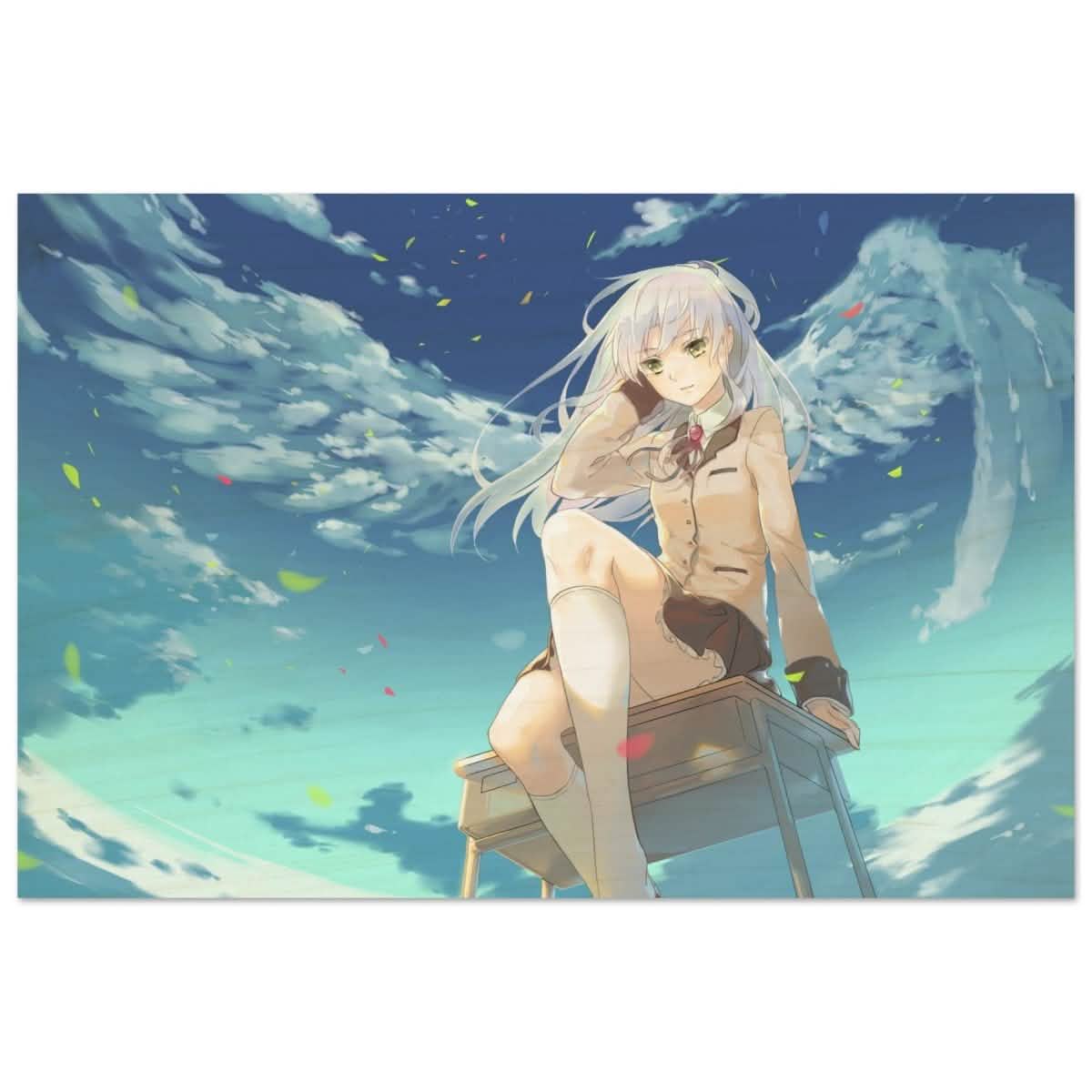 Angel Beats! Skybound Serenity | Wall art Print - 50x75 cm / 20x30″ - Wood Prints -