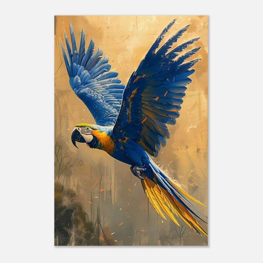 Animal Kingdom Wall art print collection | Blue and Gold Macaw | Contemporary animal art print - Wood Prints - 30x45 cm / 12x18″ - 20 mm