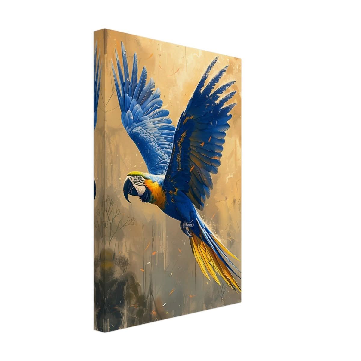 Animal Kingdom Wall art print collection | Blue and Gold Macaw | Contemporary animal art print - Canvas - 30x45 cm / 12x18″ - Thick