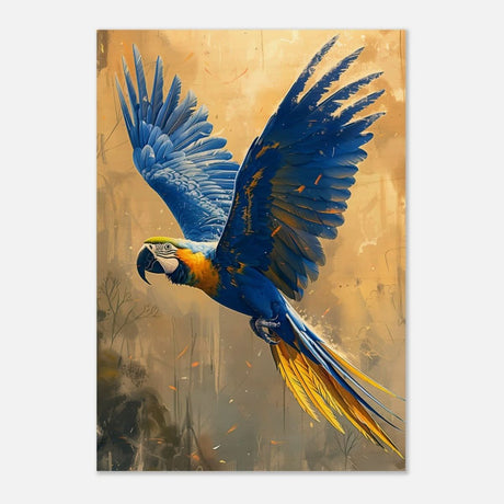 Animal Kingdom Wall art print collection | Blue and Gold Macaw | Contemporary animal art print - Wood Prints - 70x100 cm / 28x40″ - 20 mm