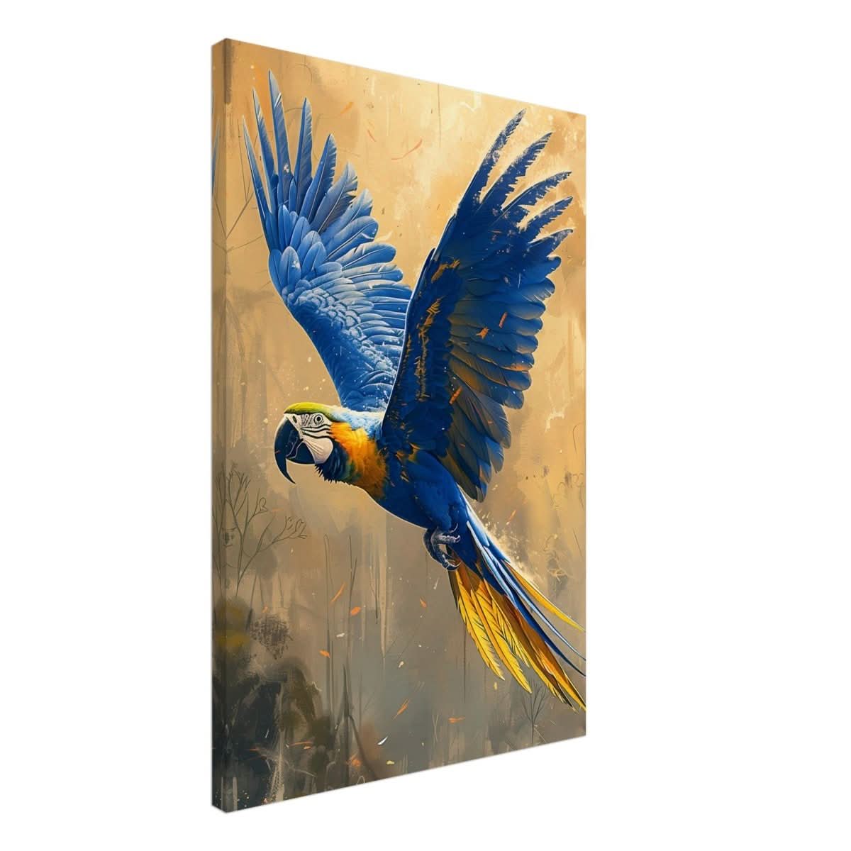 Animal Kingdom Wall art print collection | Blue and Gold Macaw | Contemporary animal art print - Canvas - 50x75 cm / 20x30″ - Slim