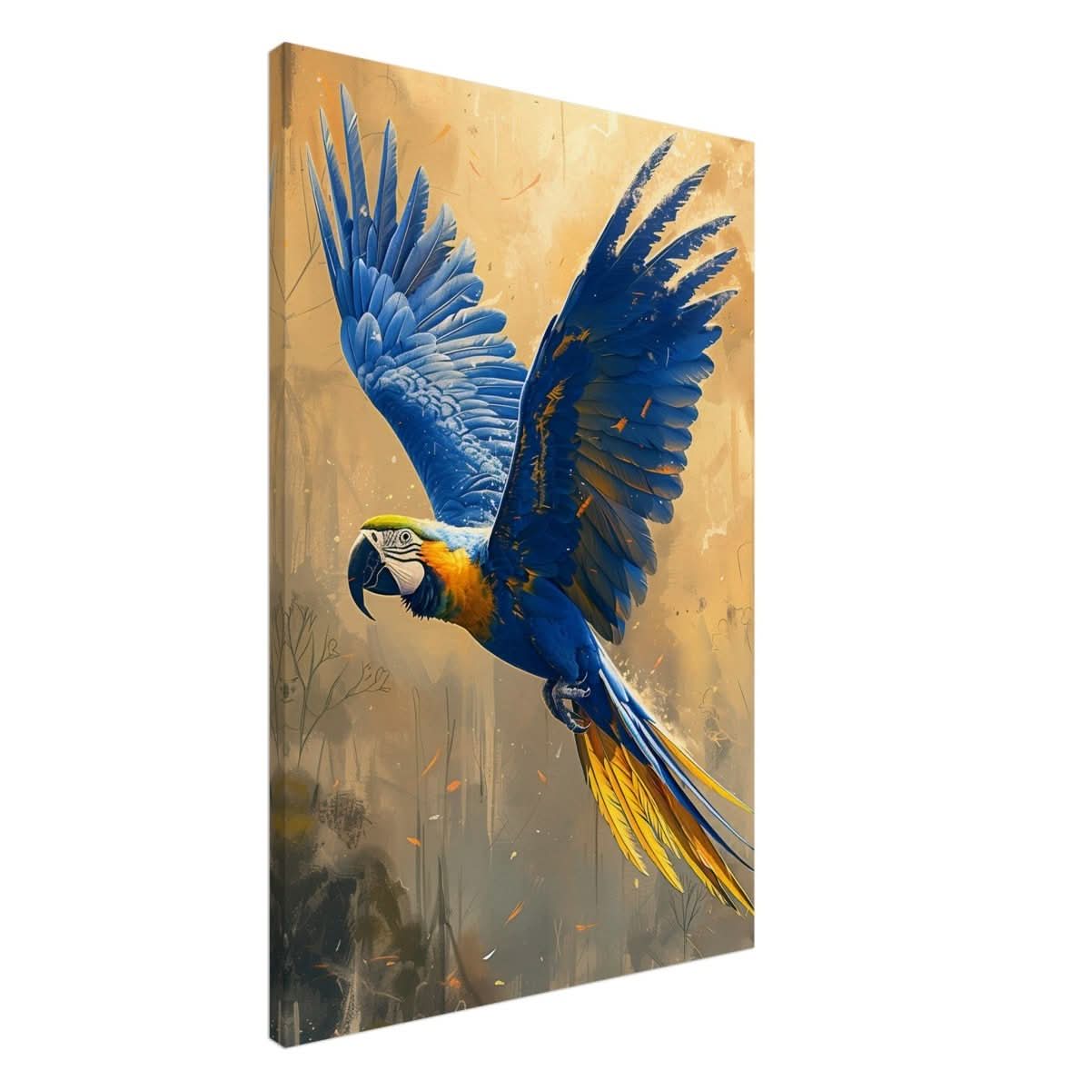 Animal Kingdom Wall art print collection | Blue and Gold Macaw | Contemporary animal art print - Canvas - 60x90 cm / 24x36″ - Slim