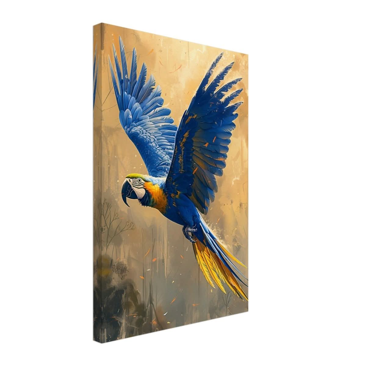 Animal Kingdom Wall art print collection | Blue and Gold Macaw | Contemporary animal art print - Canvas - 40x60 cm / 16x24″ - Thick