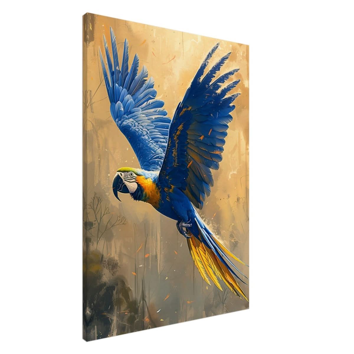 Animal Kingdom Wall art print collection | Blue and Gold Macaw | Contemporary animal art print - Canvas - 70x100 cm / 28x40″ - Slim