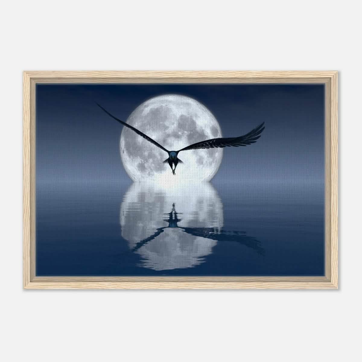Animal Kingdom Wall art print collection | Eagle - Framed Canvas - 40x60 cm / 16x24″ - Wood frame