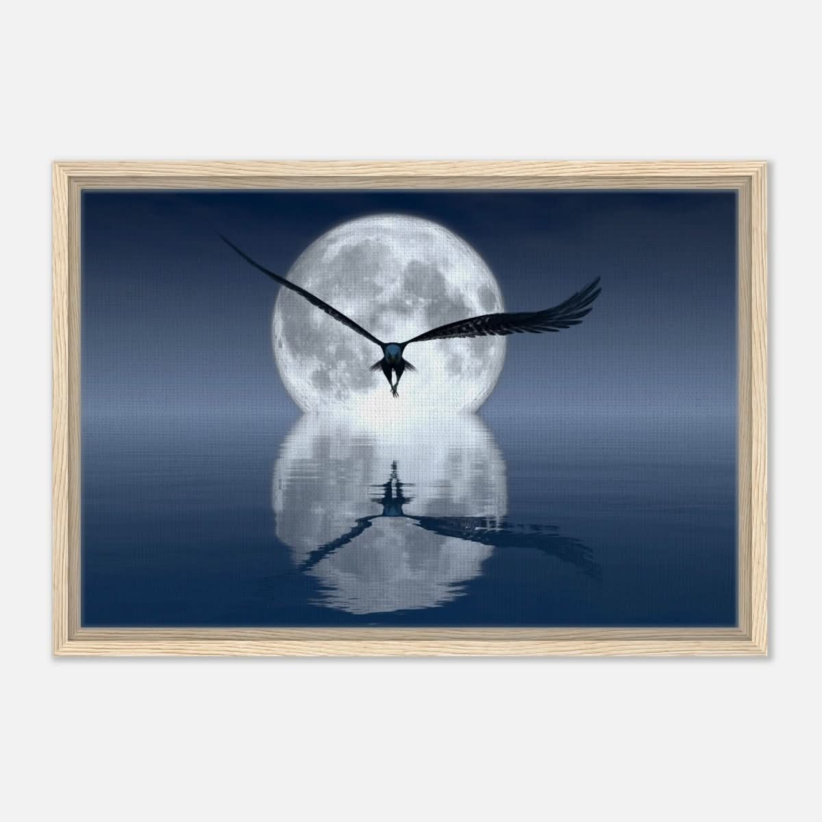 Animal Kingdom Wall art print collection | Eagle - Framed Canvas - 40x60 cm / 16x24″ - Wood frame