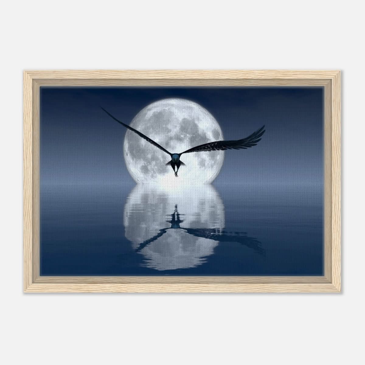Animal Kingdom Wall art print collection | Eagle - Framed Canvas - 30x45 cm / 12x18″ - Wood frame