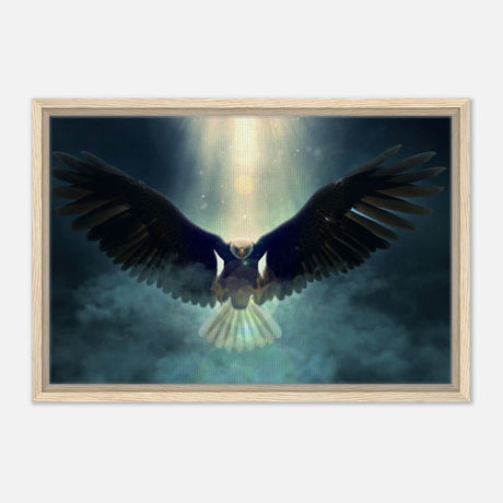 Animal Kingdom Wall art print collection | Eagle - Framed Canvas - 40x60 cm / 16x24″ - Wood frame