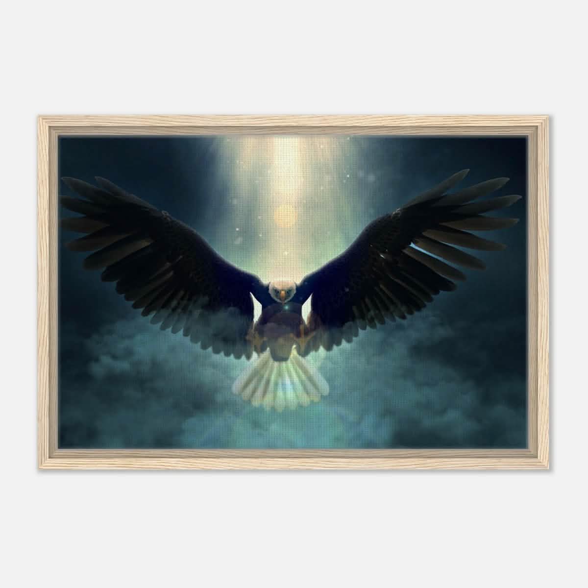 Animal Kingdom Wall art print collection | Eagle - Framed Canvas - 40x60 cm / 16x24″ - Wood frame