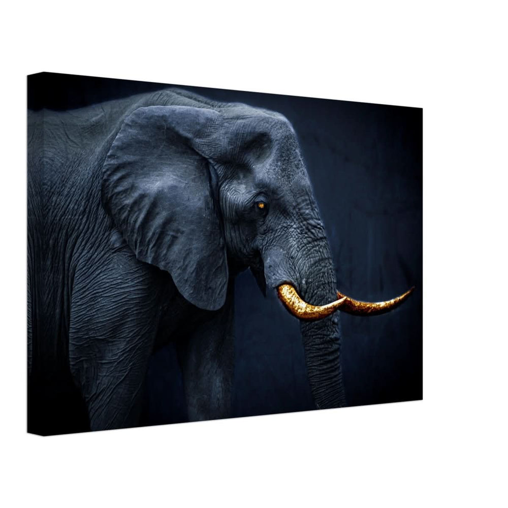 Animal Kingdom Wall art print collection | Elephant | Golden Tusk - Canvas - 30x45 cm / 12x18″ -