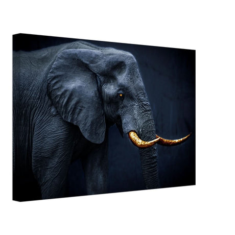Animal Kingdom Wall art print collection | Elephant | Golden Tusk - Canvas - 30x45 cm / 12x18″ -