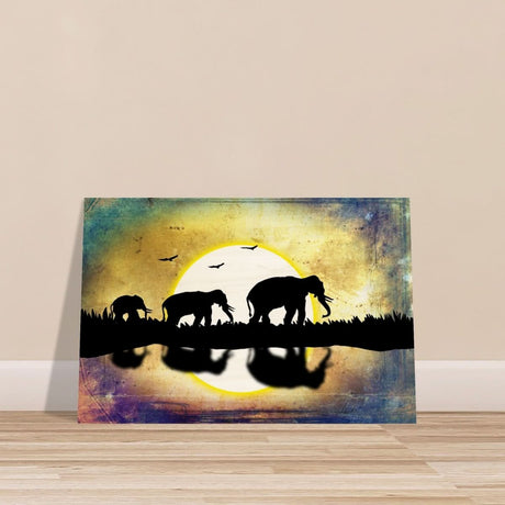 Animal Kingdom Wall art print collection | Elephants - Wood Prints - 30x45 cm / 12x18″ -