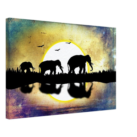 Animal Kingdom Wall art print collection | Elephants - Canvas - 40x60 cm / 16x24″ -