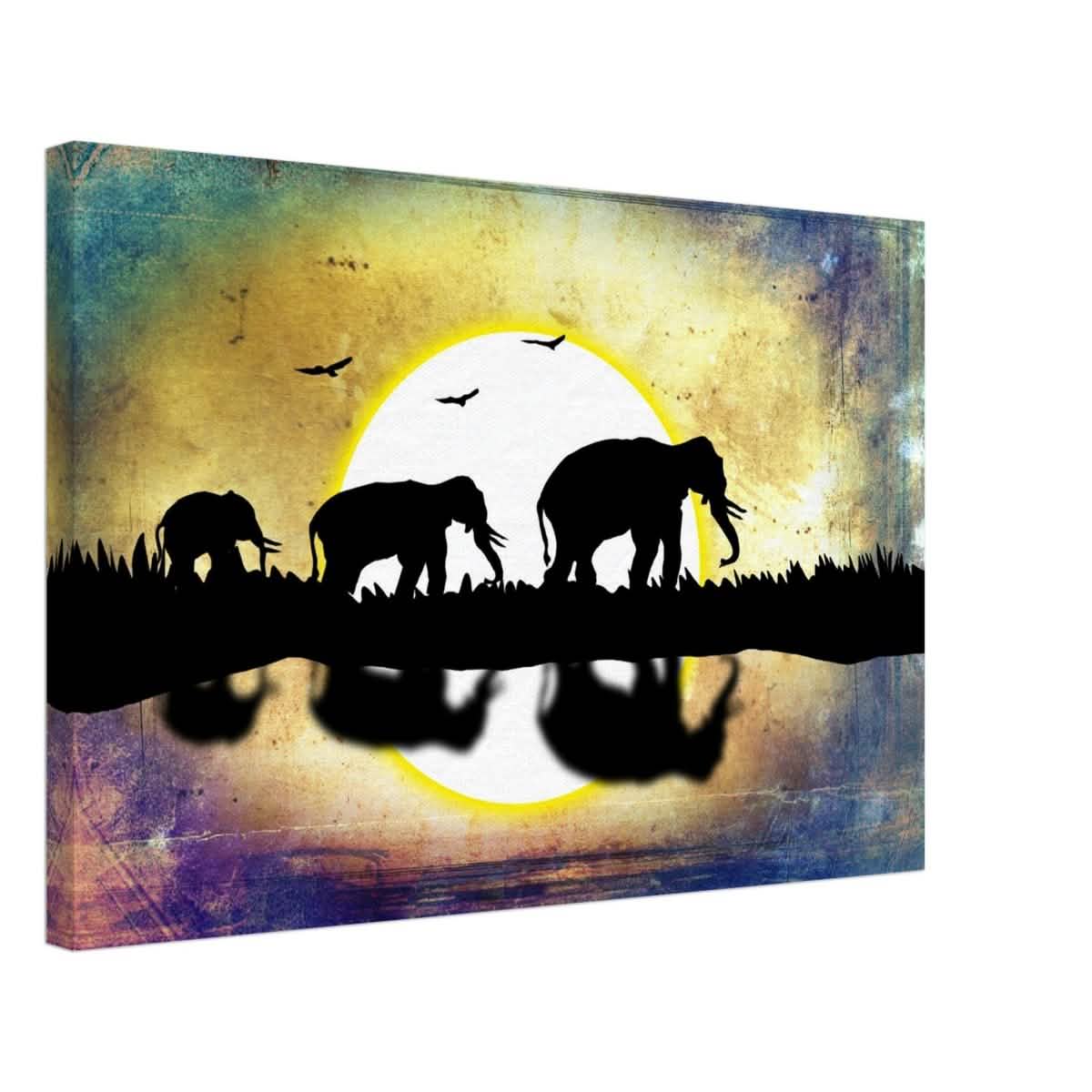 Animal Kingdom Wall art print collection | Elephants - Canvas - 40x60 cm / 16x24″ -