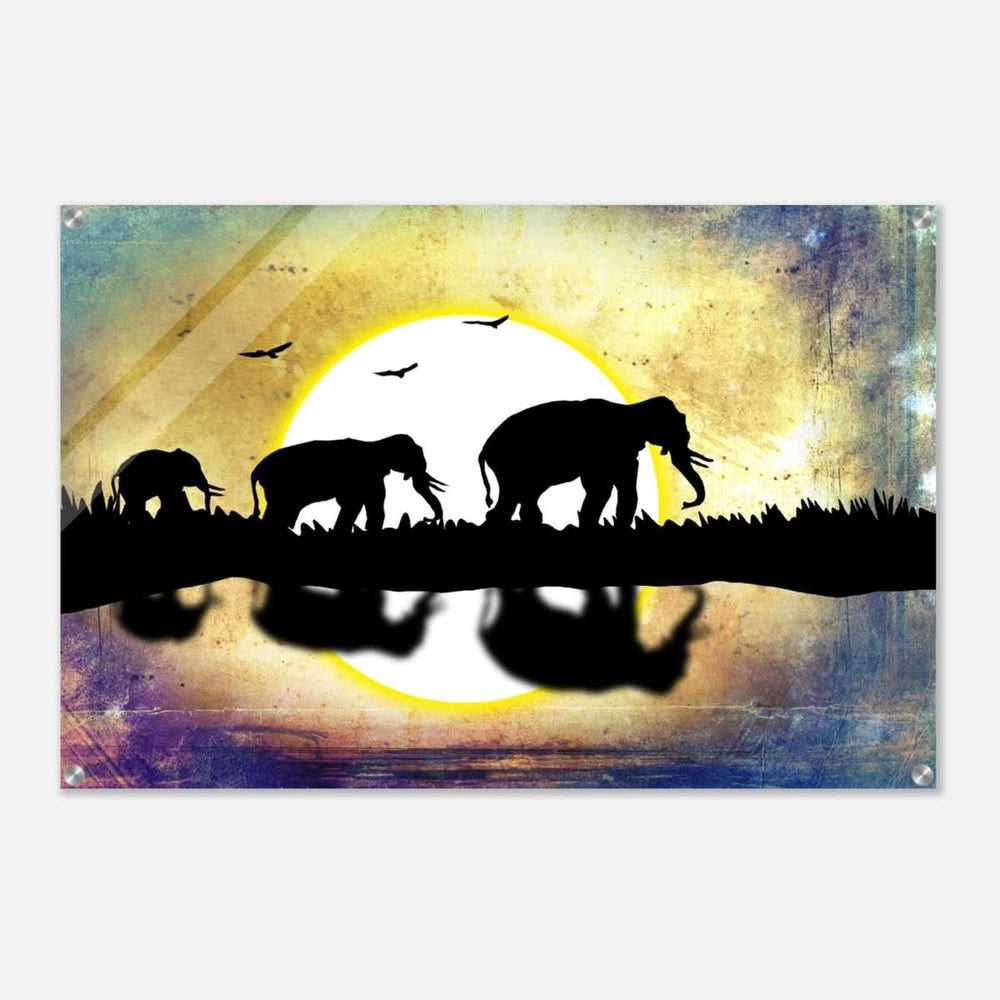 Animal Kingdom Wall art print collection | Elephants - Acrylic Print - 60x90 cm / 24x36″ -