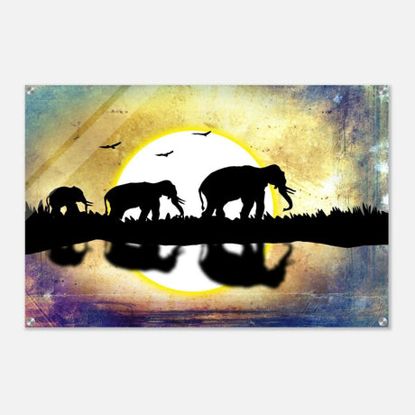 Animal Kingdom Wall art print collection | Elephants - Acrylic Print - 60x90 cm / 24x36″ -