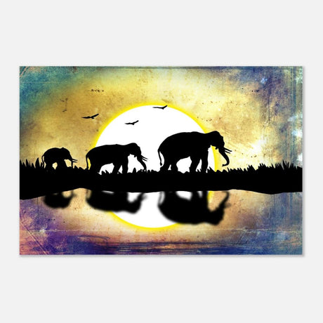 Animal Kingdom Wall art print collection | Elephants - Aluminum Print - 40x60 cm / 16x24″ -