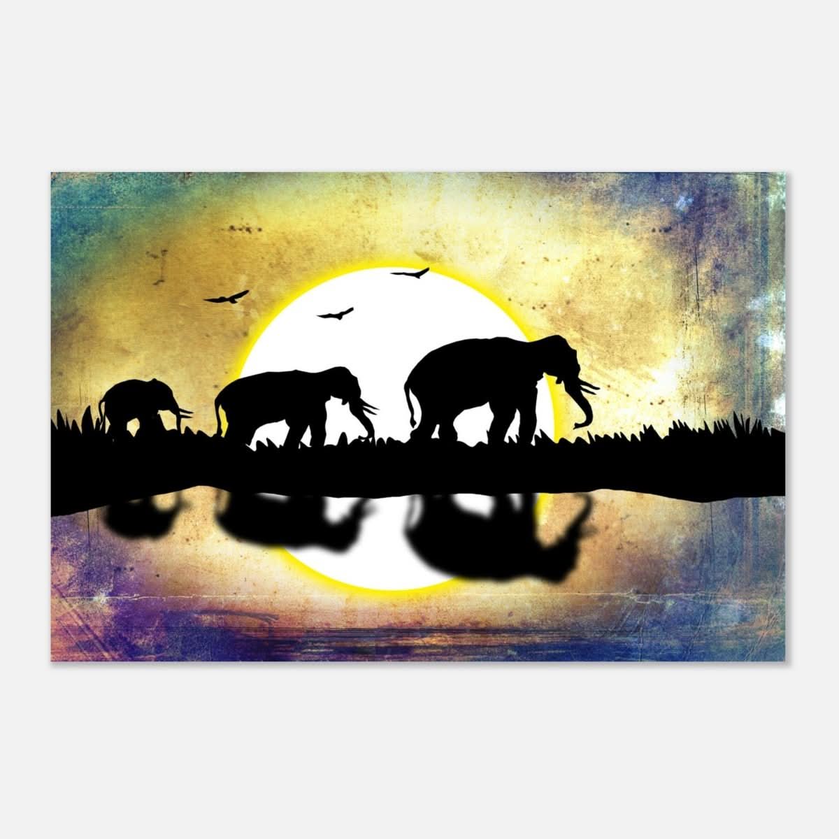Animal Kingdom Wall art print collection | Elephants - Aluminum Print - 50x75 cm / 20x30″ -