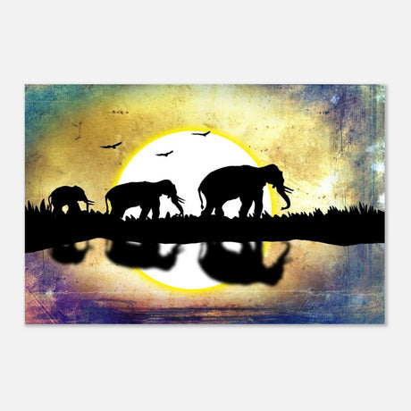 Animal Kingdom Wall art print collection | Elephants - Aluminum Print - 50x75 cm / 20x30″ -