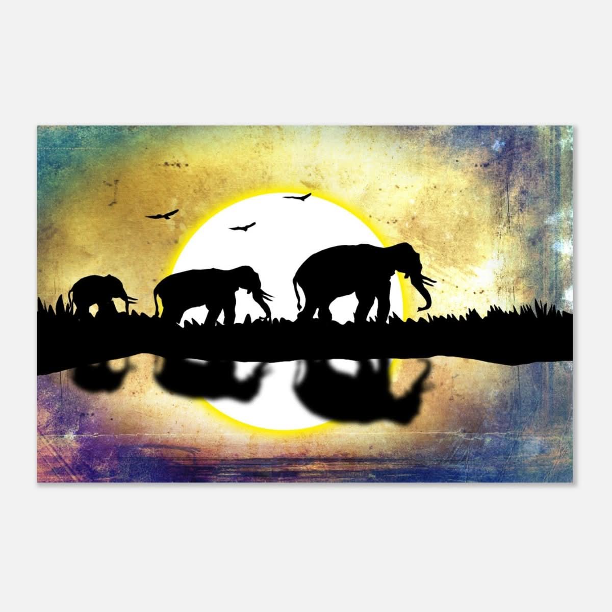 Animal Kingdom Wall art print collection | Elephants - Aluminum Print - 60x90 cm / 24x36″ -